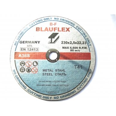 Diskas metalui 230x2,5 BLAU FLEX Diskas metalui 230x2,5 BLAU FLEX