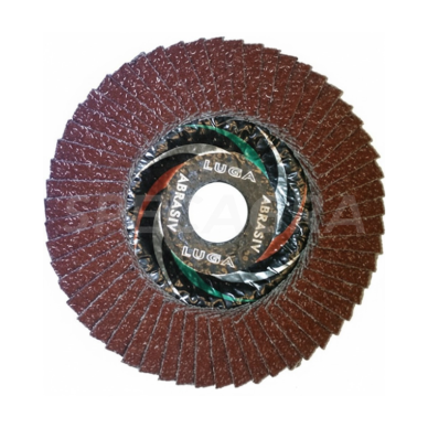 Šlifavimo diskas, lamelinis KLT2, kūginės formos, 125 x 22 mm, A24 Šlifavimo diskas, lamelinis KLT2, kūginės formos, 125 x 22 mm, A24