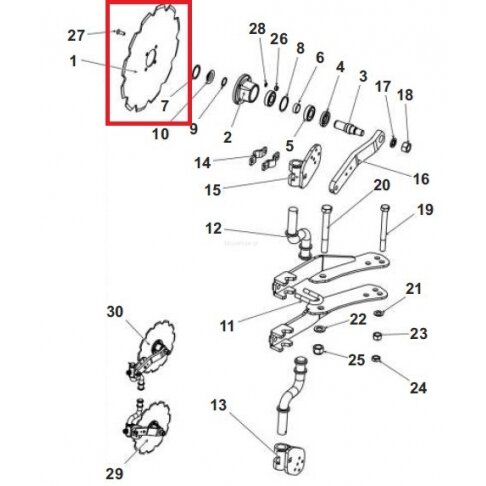 Diskas atpjovimo 1126/90-006/1 450mm Diskas atpjovimo 1126/90-006/1 450mm