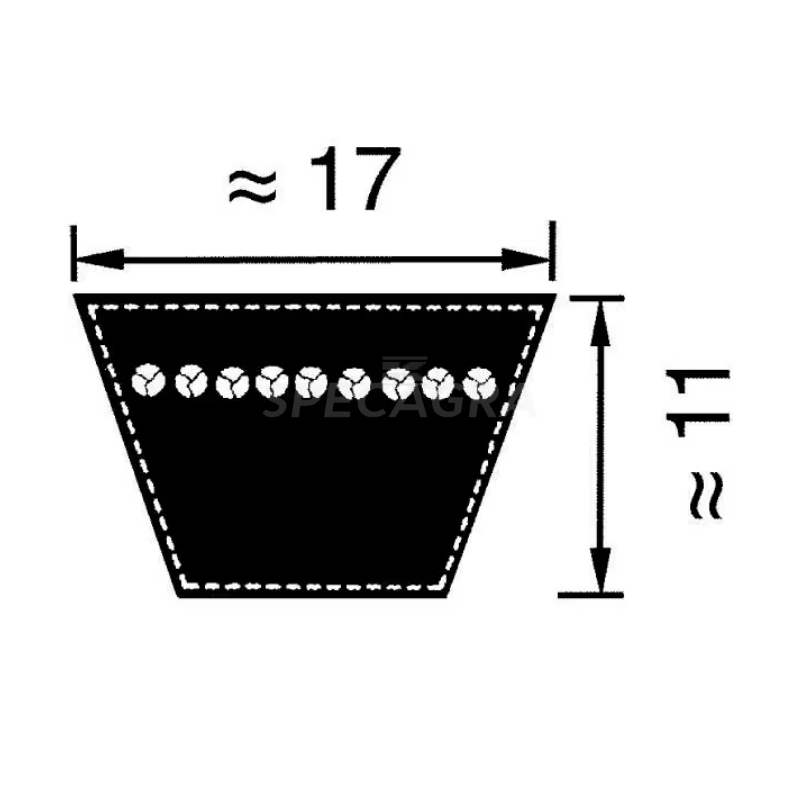 Diržas 17x1016 Optibelt VB171016 1