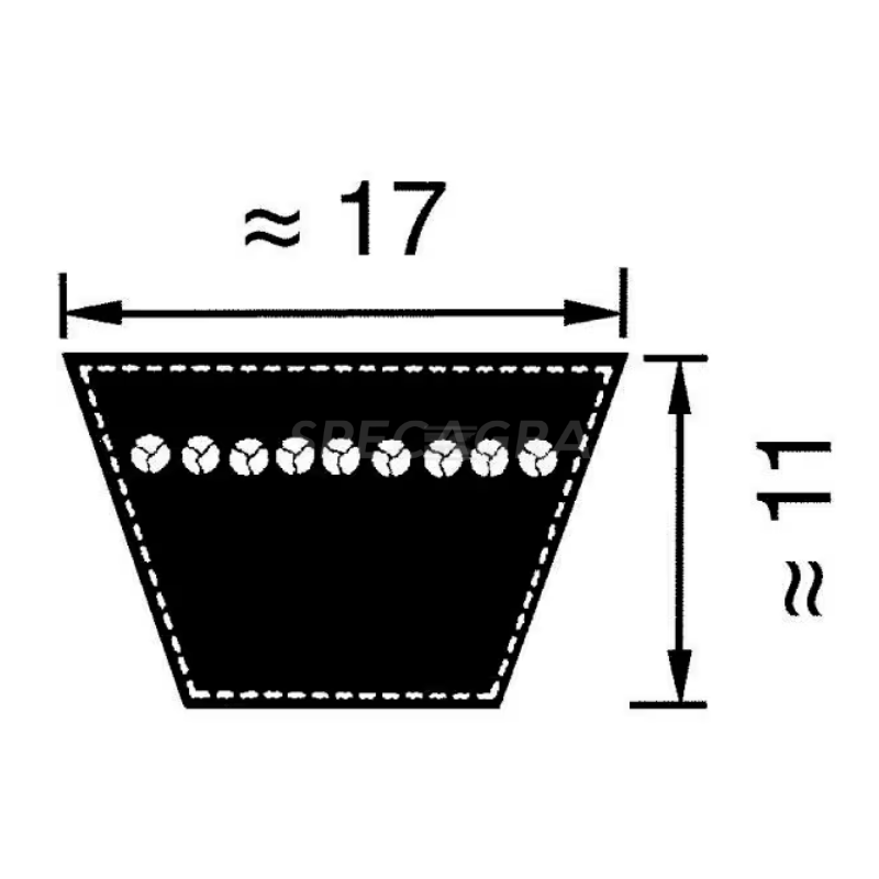 Diržas Optibelt VB171422 340433152 1