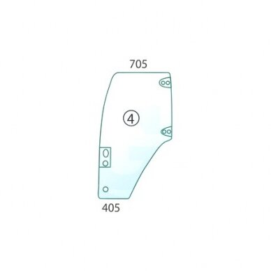 Durų stiklas 650S019225 Durų stiklas 650S019225