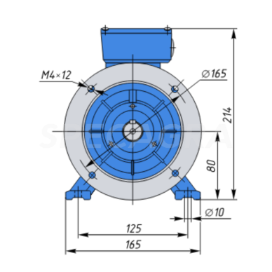 Elektros variklis AIR 80B-2 2,2KW B35 7