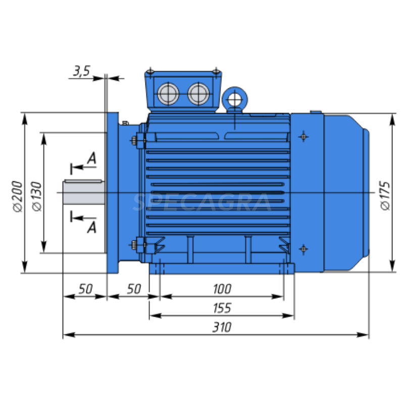 Elektros variklis AIR 80B-2 2,2KW B35 6