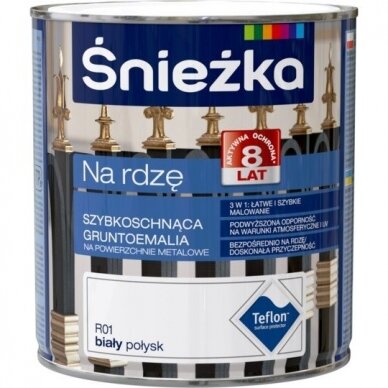 Emalė ant rūdžių balta 0.65l Emalė ant rūdžių balta 0.65l