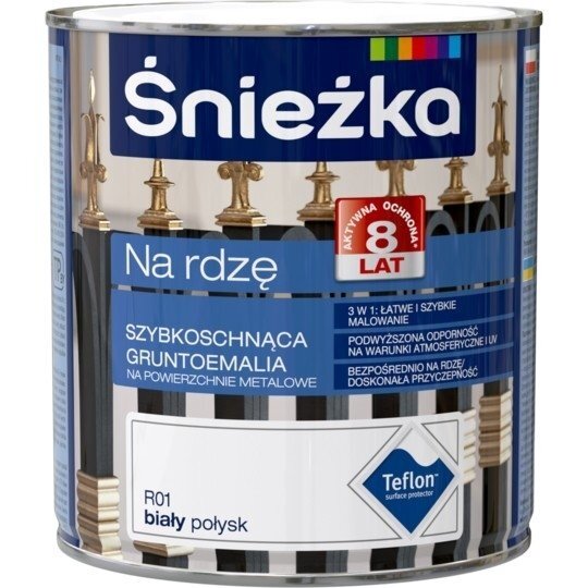 Emalė ant rūdžių balta 0.65l