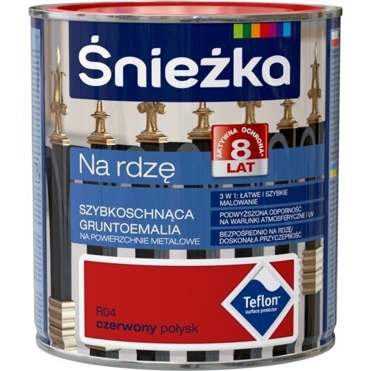 Emalė ant rūdžių raudona 0.65l Sniežka Emalė ant rūdžių raudona 0.65l Sniežka