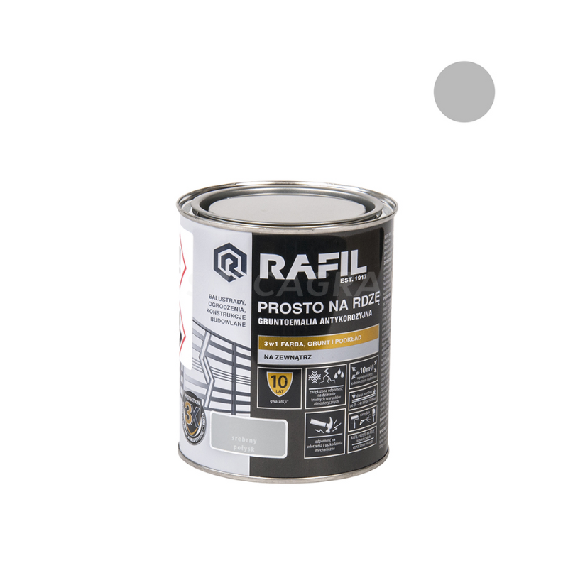 Emalė "ant rūdžių" sidabrinė 0,75L Emalė "ant rūdžių" sidabrinė 0,75L