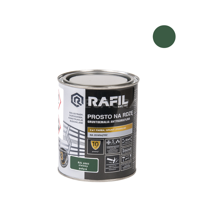 Emalė "ant rūdžių" žalia 0,75L