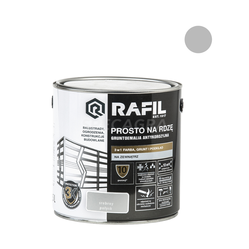 Emalė sidabrinė 2,5 RAFIL (ant rudžių) Emalė sidabrinė 2,5 RAFIL (ant rudžių)
