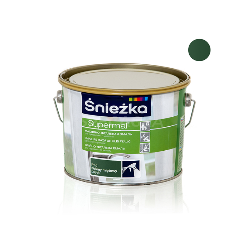 Emalė žalia-mėta 2,5L F510 Sniežka Emalė žalia-mėta 2,5L F510 Sniežka