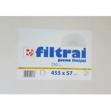 Filtras pienui 455x57mm (250vnt.) 154104 Filtras pienui 455x57mm (250vnt.) 154104