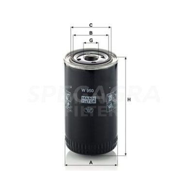 Filtras variklio W950
