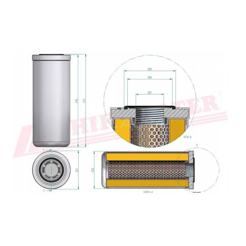 Filtras hidraulikos P164378 1 Filtras hidraulikos P164378 1