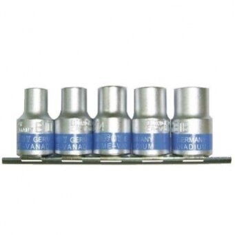 Galvučių rinkinys 1/2' E10-E18 5 vnt