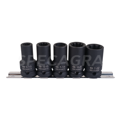 Galvučių rinkinys Stabdžių Suportams 1/2 5vnt King Tony Galvučių rinkinys Stabdžių Suportams 1/2 5vnt King Tony