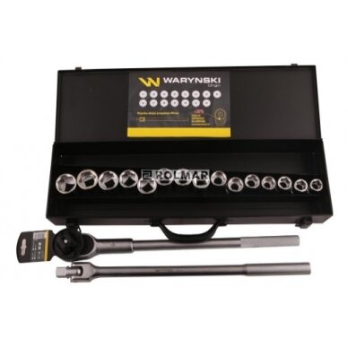 Galvučių su terkšle komplektas (17vnt.) 3/4 Galvučių su terkšle komplektas (17vnt.) 3/4