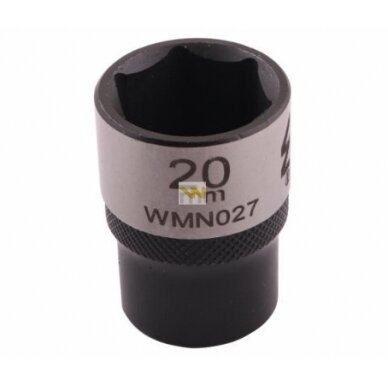 Galvutė 1/2 20mm 6-kampė CrV50BV30. DIN 3124