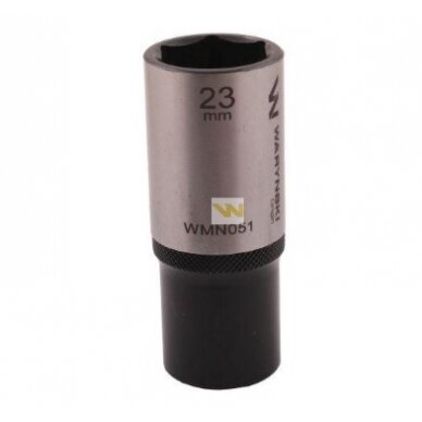 Galvutė 1/2 23mm 6-kampė prailginta CrV50BV30. DIN 3124 Galvutė 1/2 23mm 6-kampė prailginta CrV50BV30. DIN 3124