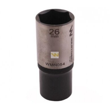 Galvutė 1/2 26mm 6-kampė prailginta CrV50BV30. DIN 3124 Galvutė 1/2 26mm 6-kampė prailginta CrV50BV30. DIN 3124