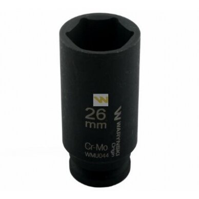 Galvutė 1/2 26mm smūginė prailginta CrMo.DIN 3129 Galvutė 1/2 26mm smūginė prailginta CrMo.DIN 3129