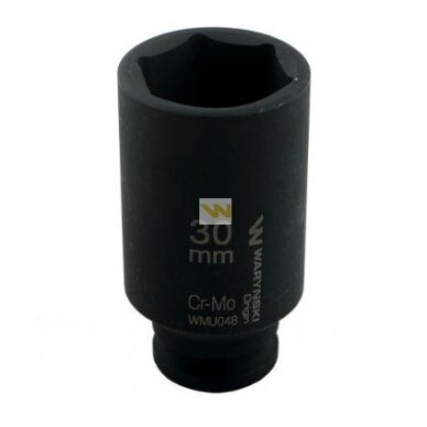 Galvutė 1/2 30mm smūginė prailginta CrMo.DIN 3129