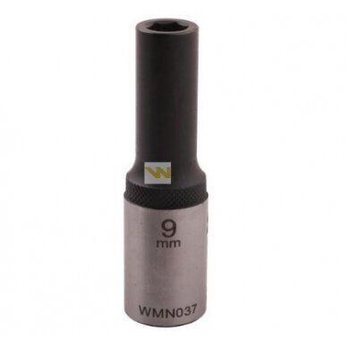 Galvutė 1/2 9mm 6-kampė prailginta CrV50BV30. DIN 3124 Galvutė 1/2 9mm 6-kampė prailginta CrV50BV30. DIN 3124