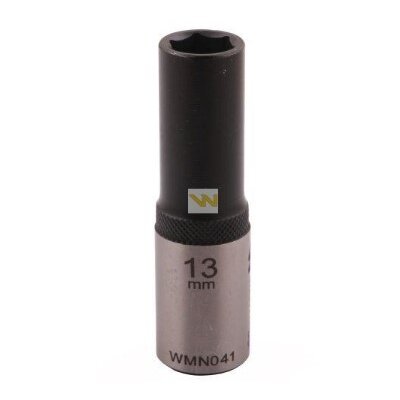 Galvutė 1/2 13mm 6-kampė prailginta CrV50BV30. DIN 3124 Galvutė 1/2 13mm 6-kampė prailginta CrV50BV30. DIN 3124