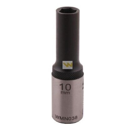 Galvutė 1/2 10mm 6-kampė prailginta CrV50BV30. DIN 3124 Galvutė 1/2 10mm 6-kampė prailginta CrV50BV30. DIN 3124
