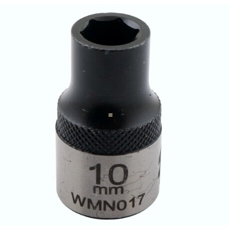 Galvutė 1/2 10mm šešių kampų CrV50BV30. DIN 3124 Galvutė 1/2 10mm šešių kampų CrV50BV30. DIN 3124