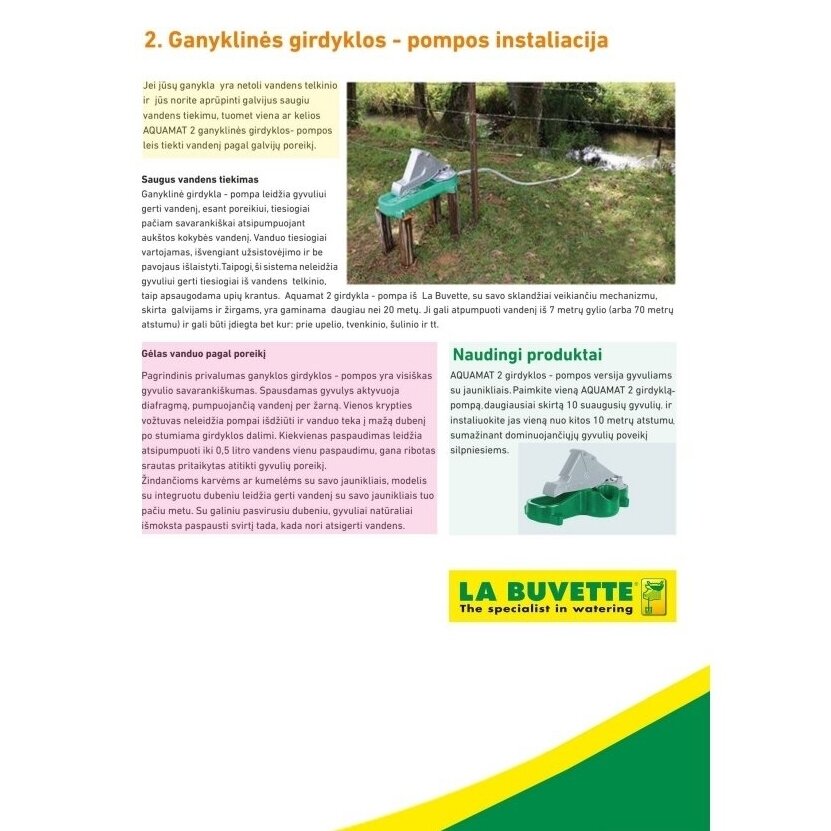 Girdykla-pompa ganyklinė Aquamat 2214 su žarna 2