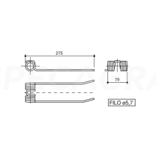 Grėblio pirštas Repossi 10036N