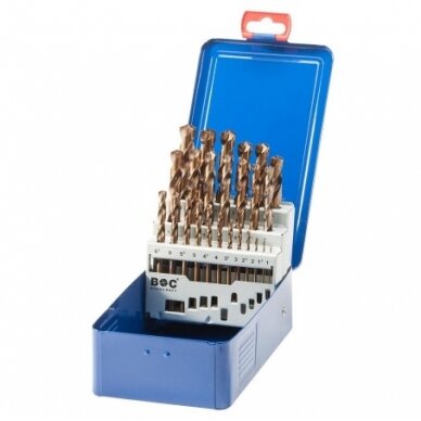 Grąžtų rinkinys HSS 1.0-10.0mm 19vnt Grąžtų rinkinys HSS 1.0-10.0mm 19vnt