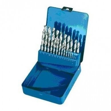 Grąžtų rinkinys HSS 1.0-13.0mm 25vnt H25012