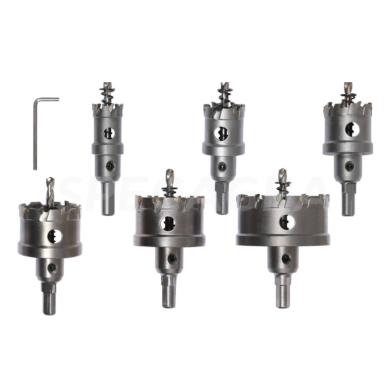 Gręžimo karūnų metalui rinkinys(6vnt)22-65mm YT44077 1