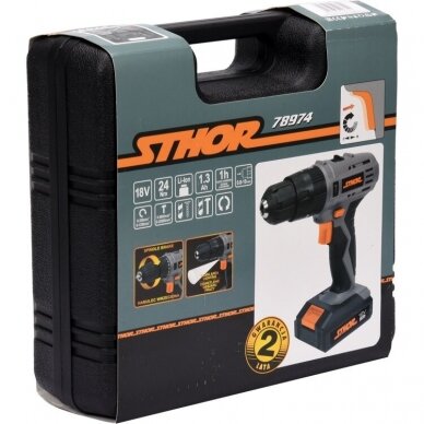 Gręžtuvas smūginis akumuliatorinis 18V + akum. 78974 3