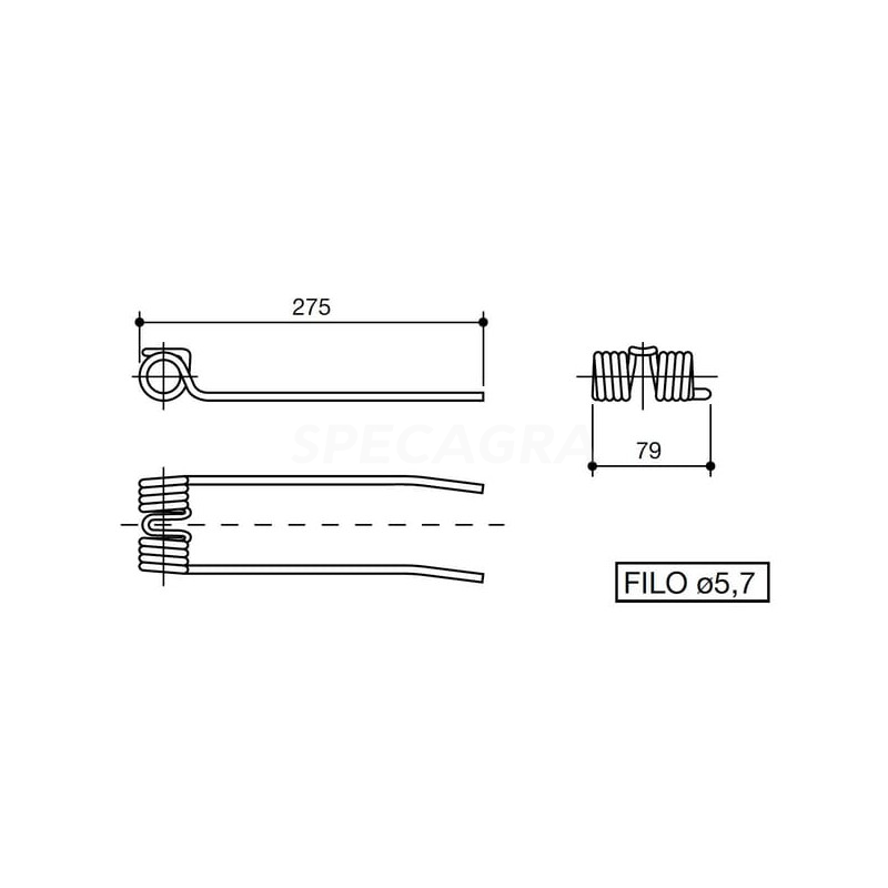 Grėblio pirštas Repossi 10051N 1 Grėblio pirštas Repossi 10051N 1