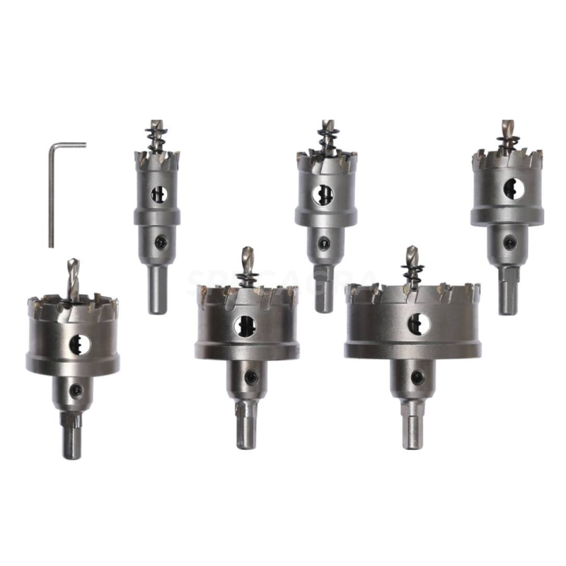 Gręžimo karūnų metalui rinkinys(6vnt)22-65mm YT44077 1 Gręžimo karūnų metalui rinkinys(6vnt)22-65mm YT44077 1