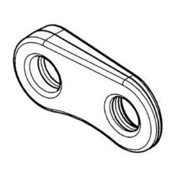 Guoliavietės pakreipimo plokštelė 2x20x60 ACC-601 Guoliavietės pakreipimo plokštelė 2x20x60 ACC-601