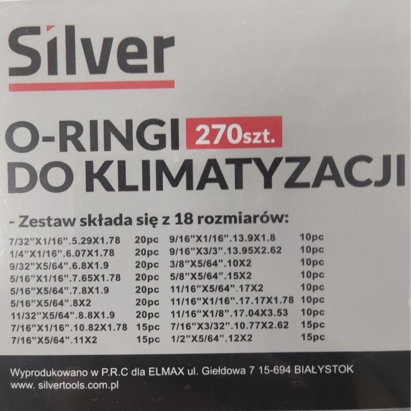 Guminių žiedų rinkinys(270vnt.)(kondicionieriams) 2 Guminių žiedų rinkinys(270vnt.)(kondicionieriams) 2