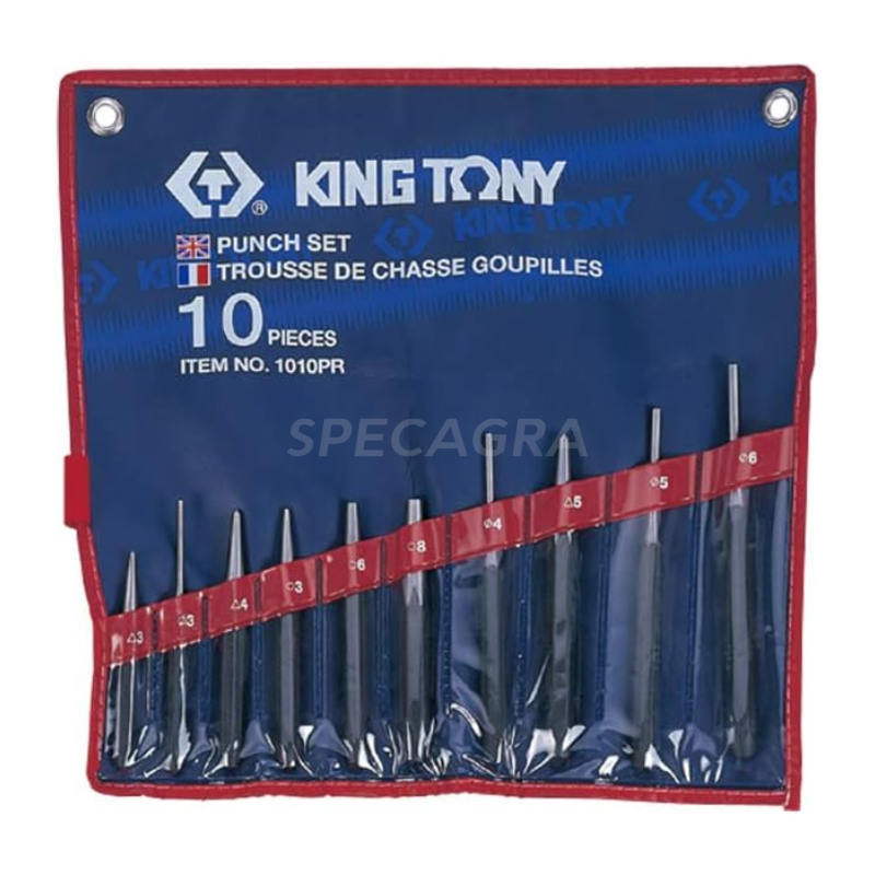 Išmušėjų rinkinys 10vnt King Tony