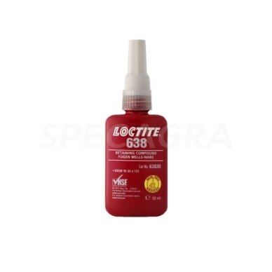 Įvorių ir guolių klijai LOCTITE 638 50ml Įvorių ir guolių klijai LOCTITE 638 50ml