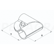 Jungtis kampinė 48 M10x25 90250043