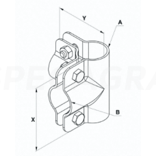 Jungtis kampinė 60x48 90020093 4xM10x30 Jungtis kampinė 60x48 90020093 4xM10x30