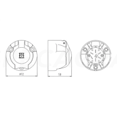 Jungtis lizdas6-24v aliuminis(7 polių)101018JAE