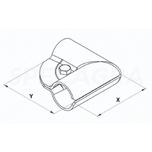 Jungtis kampinė 48 M10x25 90250043 1