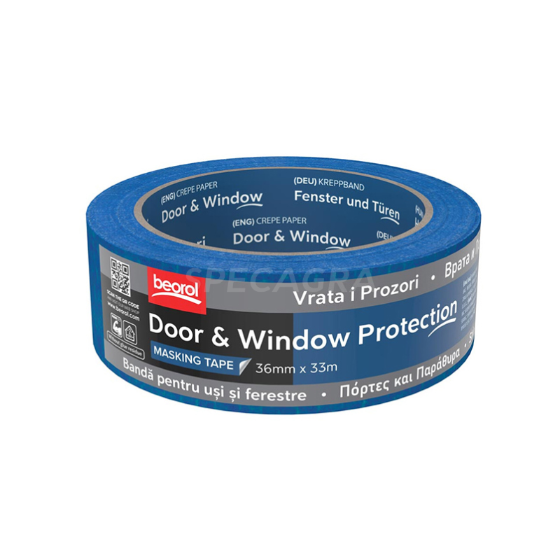 Juosta dažymo mėlyna 36mm 33m Juosta dažymo mėlyna 36mm 33m