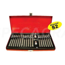 Keičiamų antgalių rinkinys 40vnt TORX. HEX. SPLINE medžiaga S2