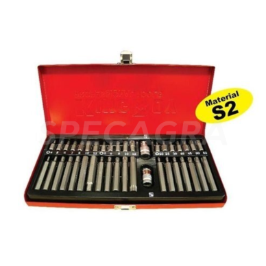Keičiamų antgalių rinkinys 40vnt TORX. HEX. SPLINE medžiaga S2 Keičiamų antgalių rinkinys 40vnt TORX. HEX. SPLINE medžiaga S2