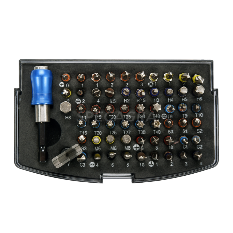 Keičiamų antgalių rinkinys su laikikliu(59vnt) 1 Keičiamų antgalių rinkinys su laikikliu(59vnt) 1